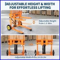 450lbs Lift Heavy-Duty Hydraulic Pallet Jack Winch Stacker Forklift Dolly Cart 450lbs Lift Heavy-Duty Hydraulic Pallet Jack Winch Stacker Forklift Dolly Cart