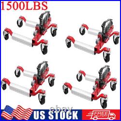 4 PCS Heavy Duty Hydraulic Wheel Dolly Tire Jack Lift Car Positioning 1500 LBS