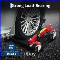 4 Set Car Wheel Dolly, 6000 Lbs Heavy Duty Hydraulic Vehicle Positioning Jacks
