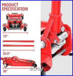 4 Ton(8000 lb) 4.5- 20 Lifting Heavy Duty Steel Garage Hydraulic Floor Jack