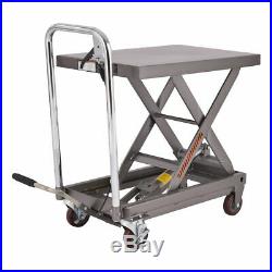 500LB Capacity Rolling Table Cart Hydraulic Cart WithFoot Pump Dolly Heavy Duty