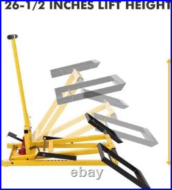 500LB Heavy Duty Hydraulic Equipment Lift Jack Adjustable Height Garage MowerATV