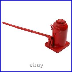 50T(110,231 lbs) Heavy Duty Hydraulic Stubby Low Profile Welded Bottle Jack Red