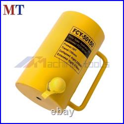 50 Ton Solid Hydraulic Ram Cylinder 6 Inch 150 mm Stroke Single Acting Jack