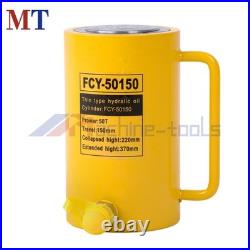 50 Ton Solid Hydraulic Ram Cylinder 6 Inch 150 mm Stroke Single Acting Jack