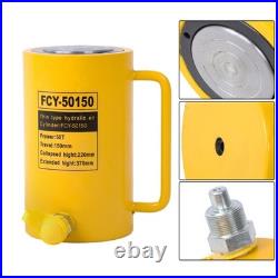 50 Ton Solid Hydraulic Ram Cylinder Jack 6 Inch 150 mm Stroke Single Acting Pump