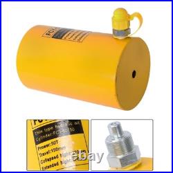 50 Ton Solid Hydraulic Ram Cylinder Jack 6 Inch 150 mm Stroke Single Acting Pump