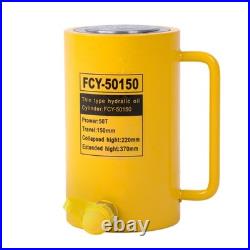 50 Ton Solid Hydraulic Ram Cylinder Jack 6 Inch 150 mm Stroke Single Acting Pump