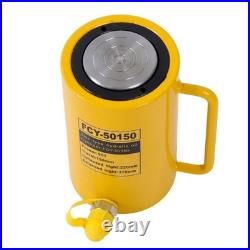 50 Ton Solid Hydraulic Ram Cylinder Jack 6 Inch 150 mm Stroke Single Acting Pump