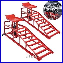 5 Ton 11000lbs Heavy Duty Auto Car Truck Service Hydraulic Lift Vehicle Ramps 2X