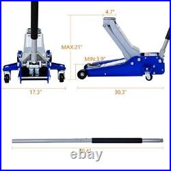 5 Ton Hydraulic Low Profile Floor Jack Heavy Duty Steel with Dual Piston Pump