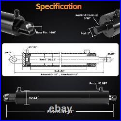 5x24 Hydraulic Log Splitter Cylinder, 3500PSI Heavy Duty Hydraulic Cylinder