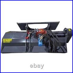67 Skid Steer Attachment Flail Mower Hydraulic Heavy Duty Rotary Brush Cutter