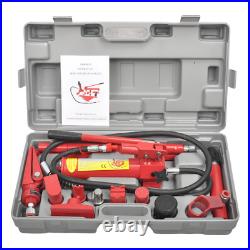6 Ton Porta Power Hydraulic Jack Auto Body Frame Machine Kit Lift Ram Heavy Duty