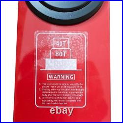 80Ton Hydraulic Jack Pneumatic Double Jacking Layers Lift Heavy Duty Truck Jack