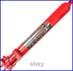 8 Ton Heavy-Duty Hydraulic Long Ram Jack with Double Piston Pump & Clevis Base