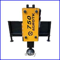 AGT 750 Ft/lb Skid Steer Post Driver Heavy Duty Hydraulic Hammer Quick Attach