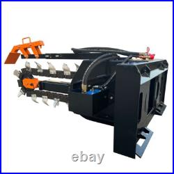AGT Skid Steer Trencher Attachment 48 Heavy Duty Hydraulic Trencher Ditch NEW