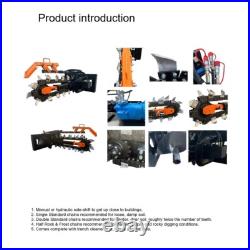 AGT Skid Steer Trencher Attachment 48 Heavy Duty Hydraulic Trencher Ditch NEW