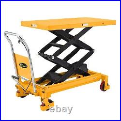 APOLLOLIFT 1760lbs Heavy Duty Hydraulic Double Scissor Lift Table Dolly Cart 59