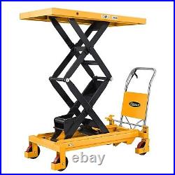 APOLLOLIFT 1760lbs Heavy Duty Hydraulic Double Scissor Lift Table Dolly Cart 59