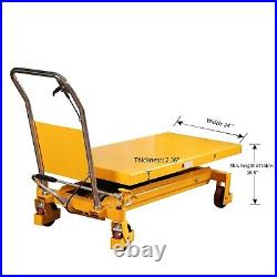 APOLLOLIFT 3300lbs Hydraulic Heavy Duty Single Scissor Lift Table Cart Trolley