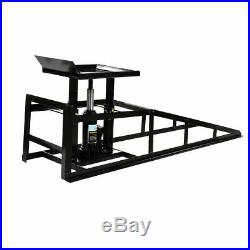 A Pair Auto Car Service Ramps Lifts Heavy Duty Hydraulic Lift Repair Frame Black