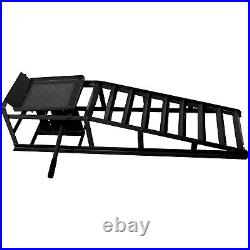 A Pair Auto Car Service Ramps Lifts Heavy Duty Hydraulic Lift Repair Frame Black