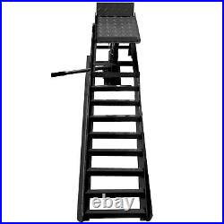 A Pair Auto Car Service Ramps Lifts Heavy Duty Hydraulic Lift Repair Frame Black
