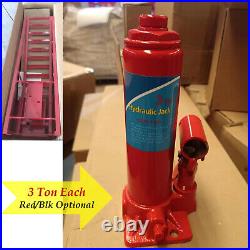 A Pair Auto Car Service Ramps Lifts Heavy Duty Hydraulic Lift Repair Frame Black