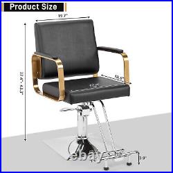 Adjustable Hair Salon Chair Heavy Duty Hydraulic Barber Chair with Footrest NEW