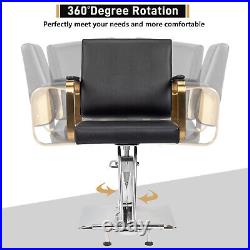 Adjustable Hair Salon Chair Heavy Duty Hydraulic Barber Chair with Footrest NEW