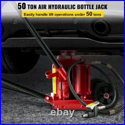 Air Hydraulic Bottle Jack 50 Ton Manual 110231lb Heavy Duty Auto Truck RV