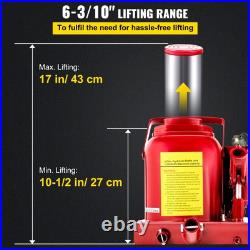 Air Hydraulic Bottle Jack 50 Ton Manual 110231lb Heavy Duty Auto Truck RV