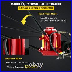 Air Hydraulic Bottle Jack 50 Ton Manual 110231lb Heavy Duty Auto Truck RV