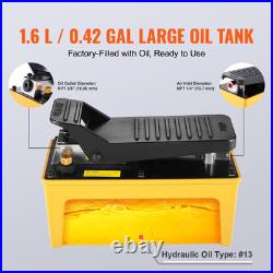 Air Hydraulic Pump Air Actuated Foot Pump, 10, Heavy-Duty Frame Machine Pump