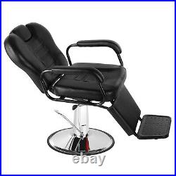 All Purpose Black Heavy Duty Hydraulic Recline Barber Chair Beauty Salon Styling