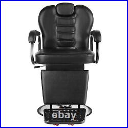 All Purpose Black Heavy Duty Hydraulic Recline Barber Chair Beauty Salon Styling