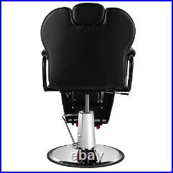 All Purpose Black Heavy Duty Hydraulic Recline Barber Chair Beauty Salon Styling