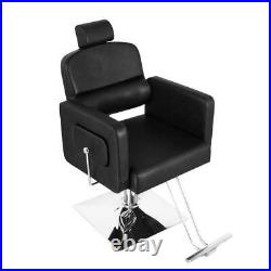 All Purpose Heavy Duty Hydraulic Barber Chair Recline Salon Beauty Styling Black
