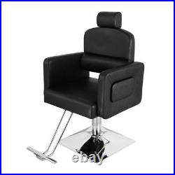 All Purpose Heavy Duty Hydraulic Barber Chair Recline Salon Beauty Styling Black