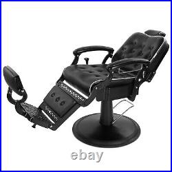 All Purpose Heavy Duty Hydraulic Black Recliner Barber Chair Beauty Salon Spa