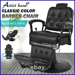 All Purpose Heavy Duty Hydraulic Black Recliner Barber Chair Salon Beauty