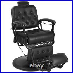 All Purpose Heavy Duty Hydraulic Black Recliner Barber Chair Salon Beauty