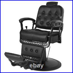All Purpose Heavy Duty Hydraulic Black Recliner Barber Chair Salon Beauty