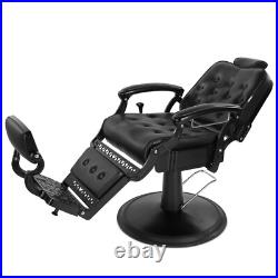 All Purpose Heavy Duty Hydraulic Black Recliner Barber Chair Salon Beauty