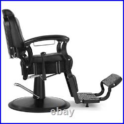 All Purpose Heavy Duty Hydraulic Black Recliner Barber Chair Salon Beauty