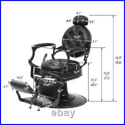 All Purpose Heavy Duty Hydraulic Recliner Barber Chairs Beauty Salon Spa, Black