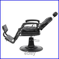 All Purpose Heavy Duty Hydraulic Recliner Barber Chairs Beauty Salon Spa, Black