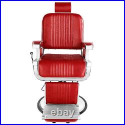 All Purpose Heavy Duty Hydraulic Red Recliner Barber Chair Salon Spa Beauty